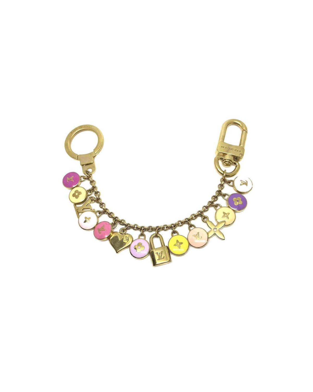 Authentic Louis Vuitton Monogram Flower Reworked Gemstone Necklace