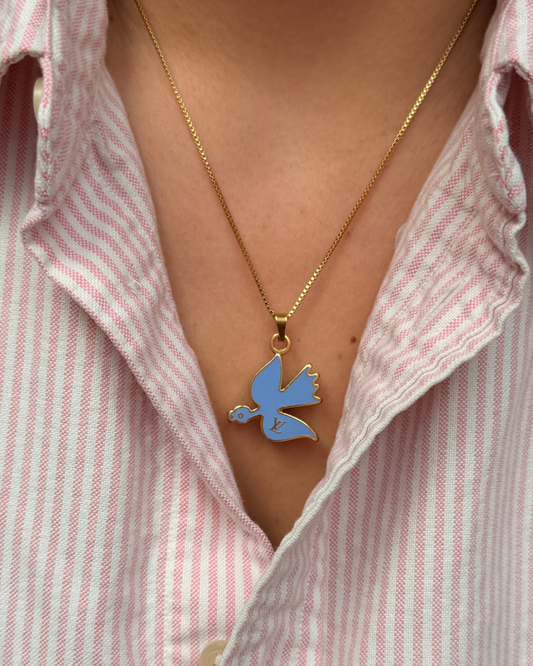 Authentic Louis Vuitton Bird Pendant- Reworked Necklace