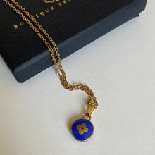 Load image into Gallery viewer, Authentic Louis Vuitton Blue Pendant- Upcycled Necklace