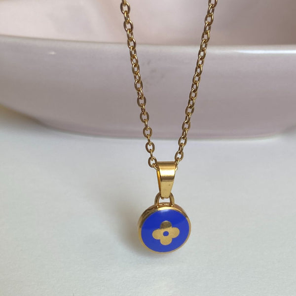 Authentic Louis Vuitton Blue Pendant- Upcycled Necklace