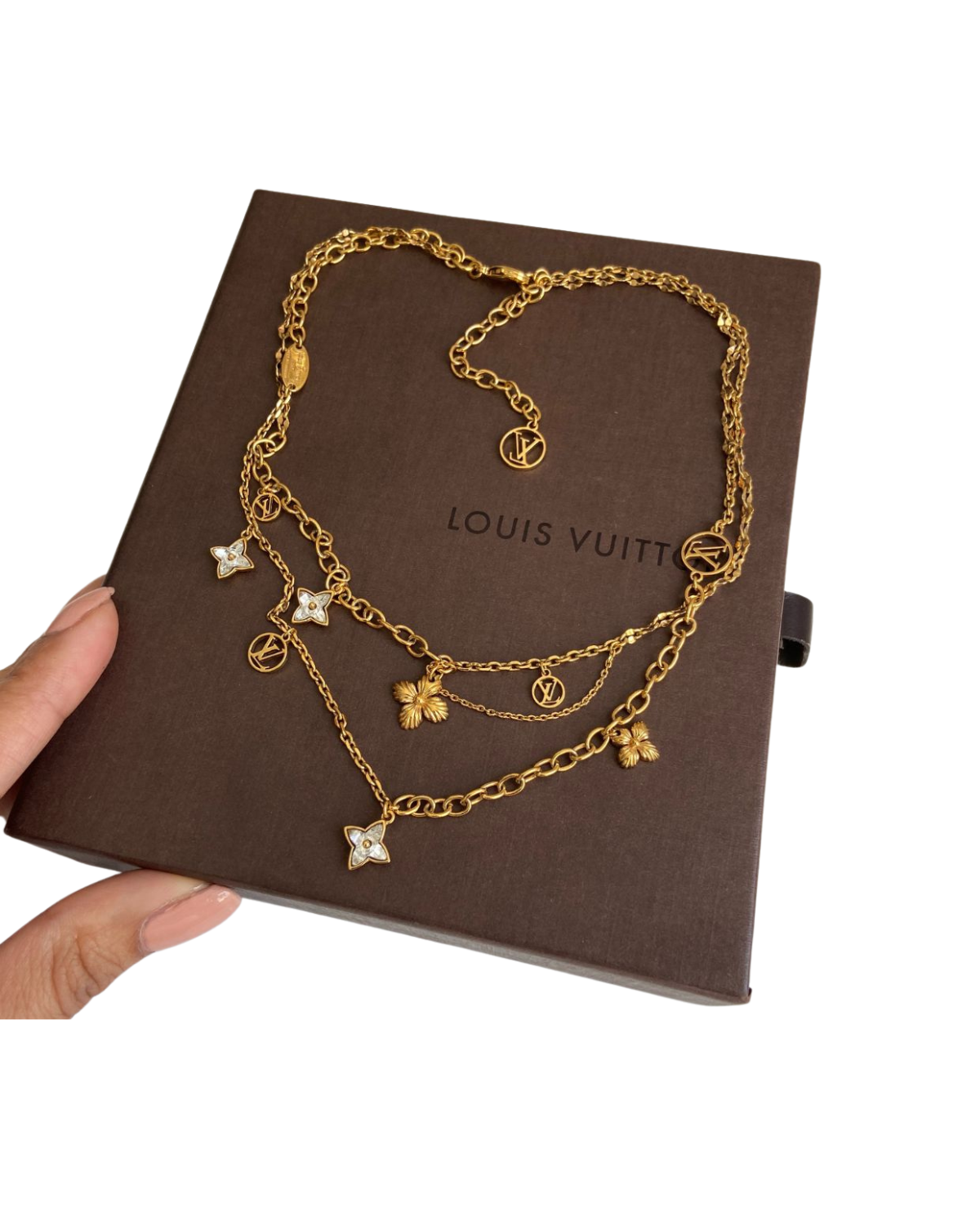 Authentic Louis Vuitton Blooming Pendant Reworked Necklac