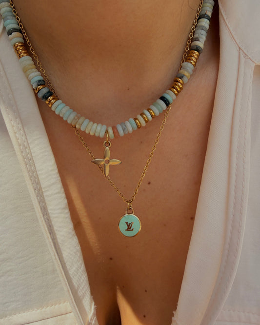 Authentic Louis Vuitton Reworked Mint Pastilles Pendant
