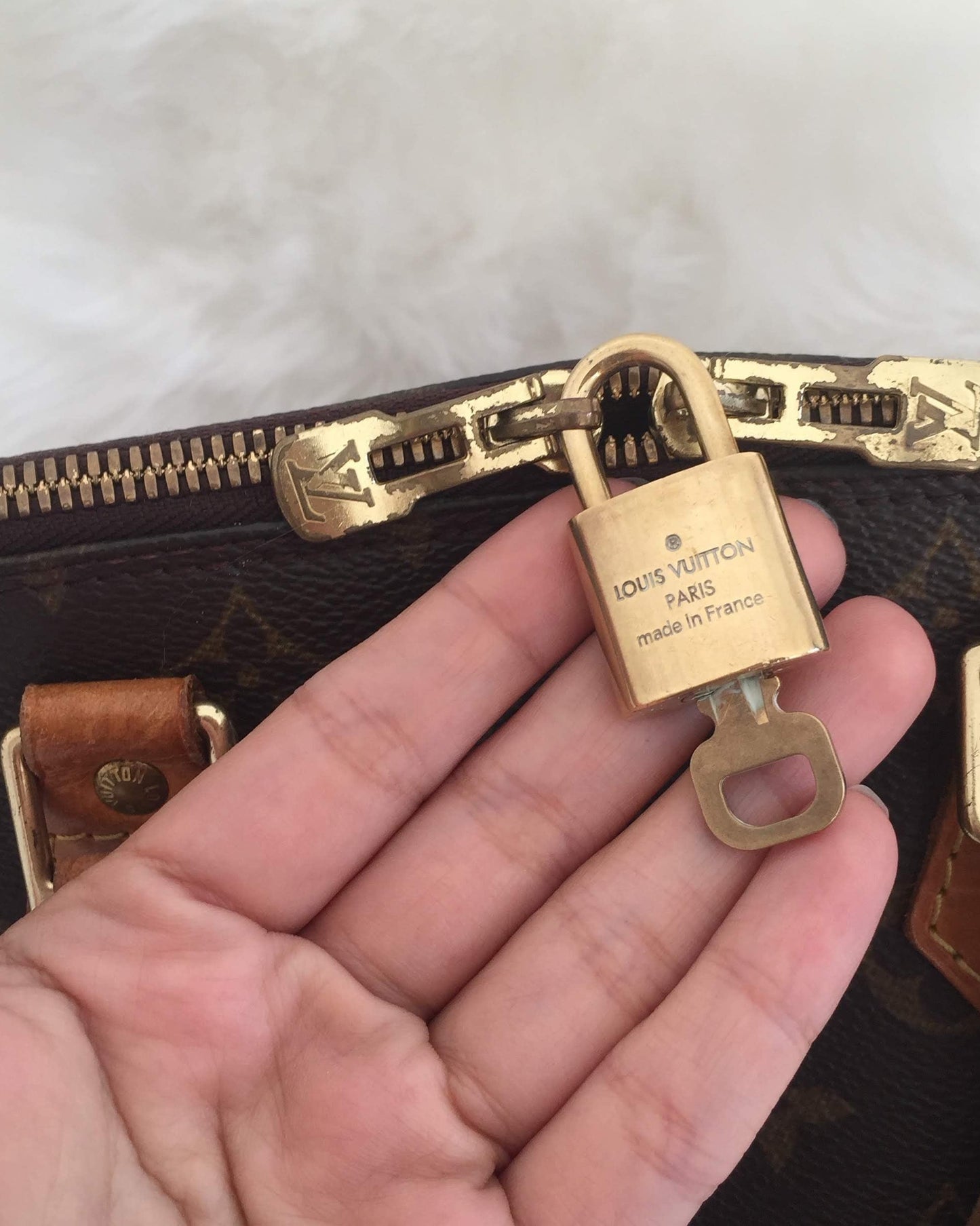Louis Vuitton Padlock Necklace with Double Chain