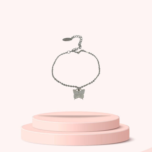 Authentic Gucci Pendant butterfly Repurposed Bracelet