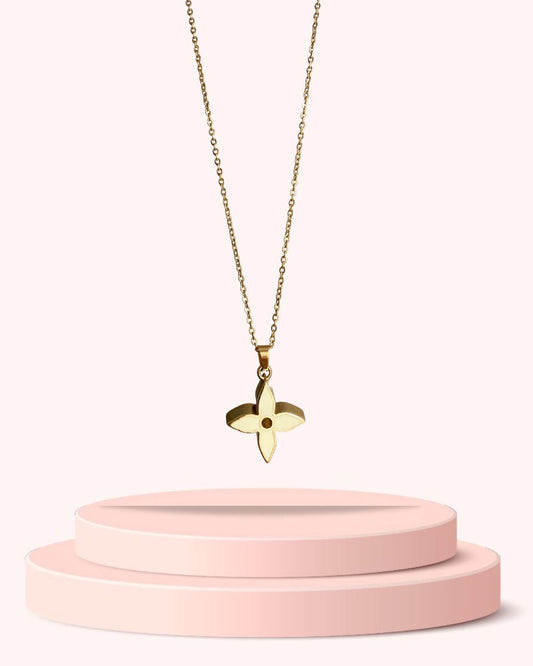 Authentic Louis Vuitton Fleur Charm- Reworked Necklace