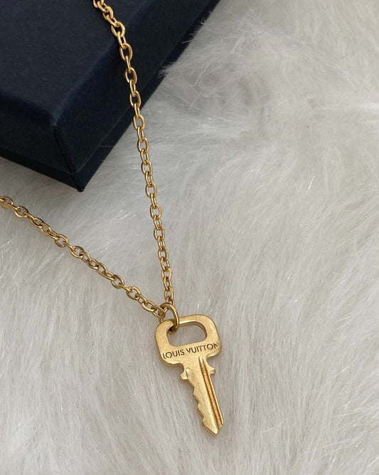 Authentic Louis Vuitton Key Pendant- Dainty Necklace