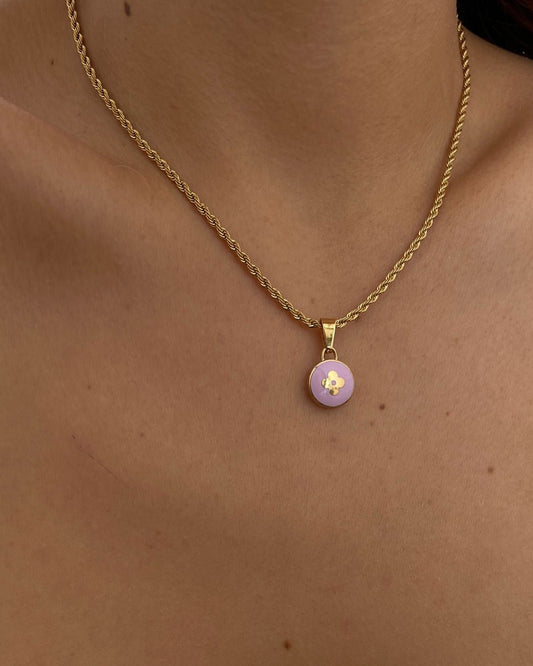 Authentic Louis Vuitton Purple Pendant- Necklace