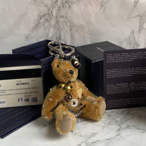 Authentic Prada Bear Naturale Keychain with Box