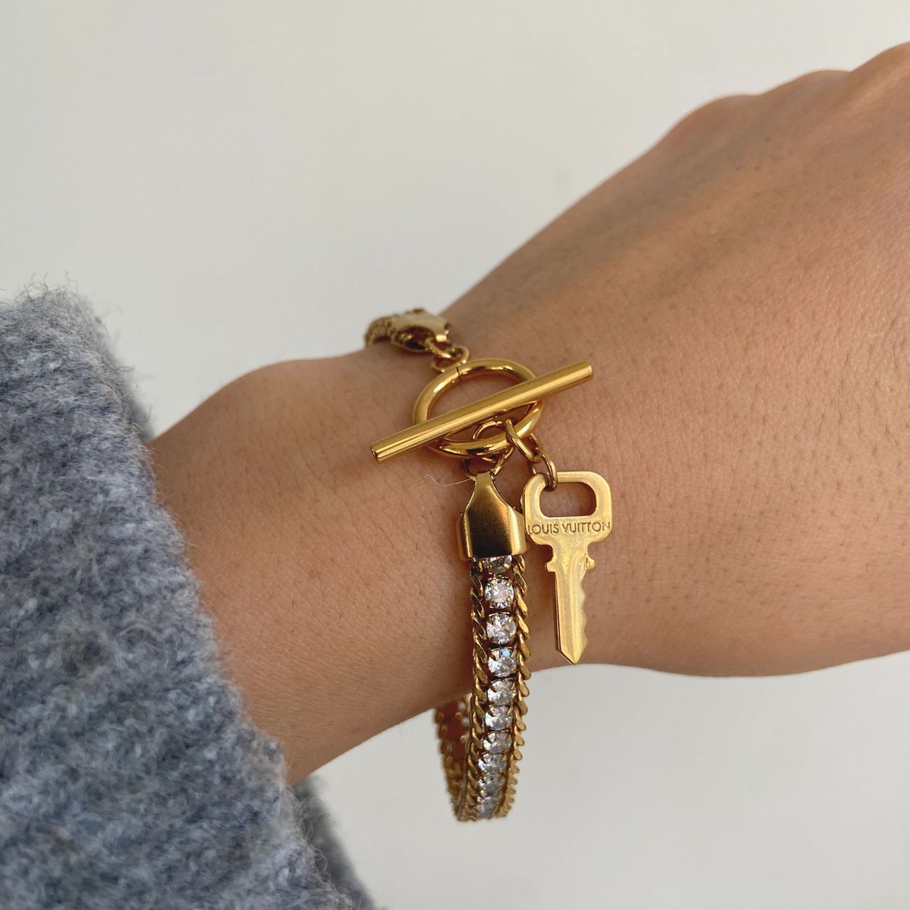 Authentic Louis Vuitton Pastilles Key Pendant- Bracelet