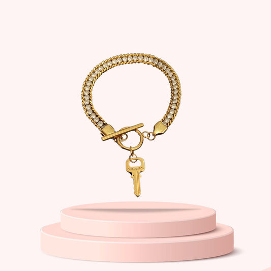 Authentic Louis Vuitton Pastilles Key Pendant- Bracelet