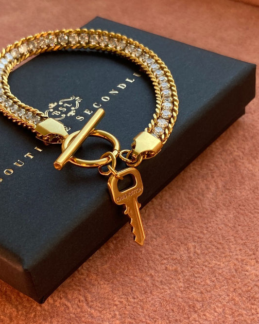 Authentic Louis Vuitton Pastilles Key Pendant- Bracelet Reworked