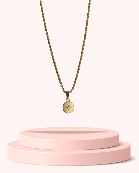 Authentic Louis Vuitton White Pendant- Necklace