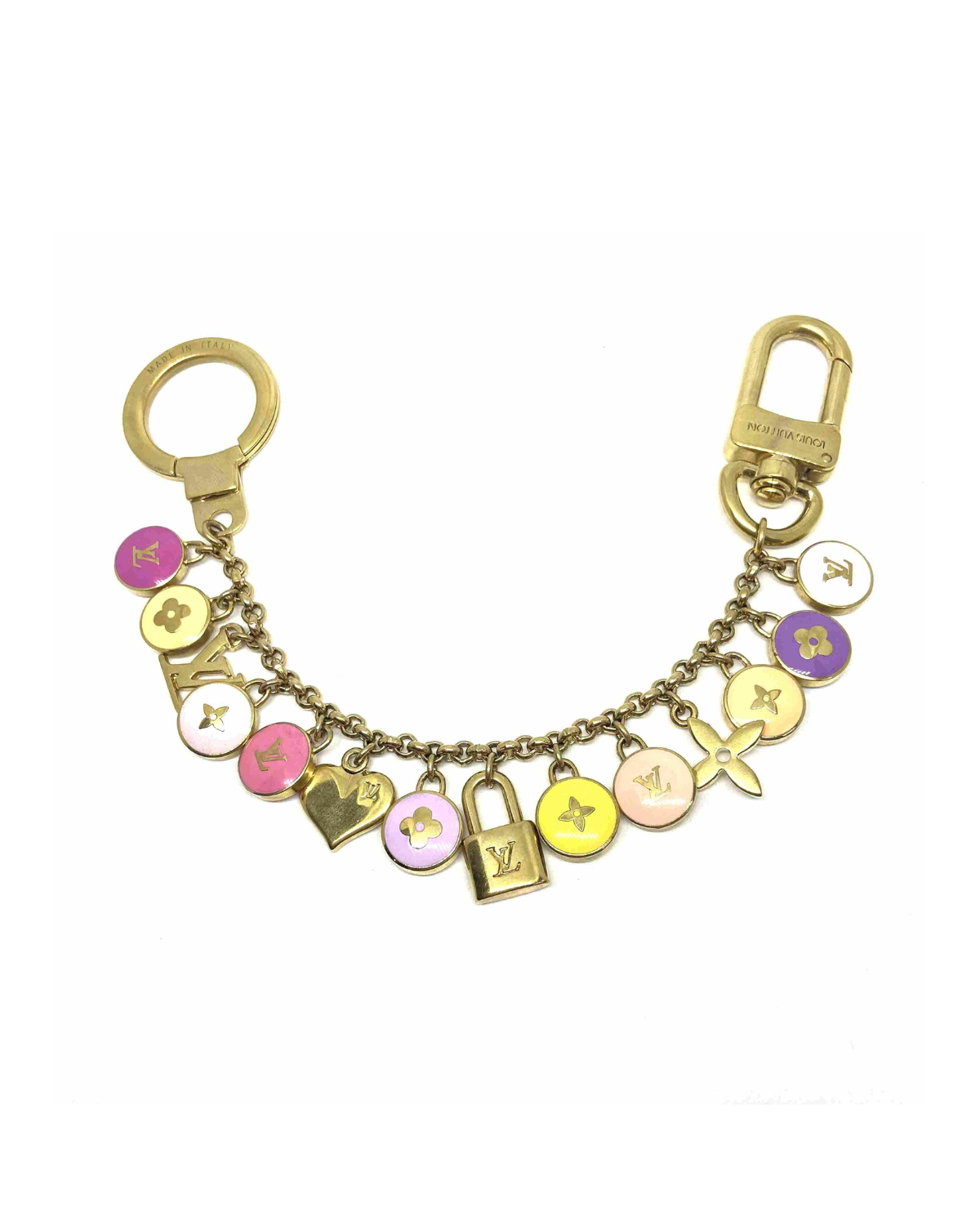 Authentic Louis Vuitton Pastilles Yellow Pendant- Pearls Bracelet