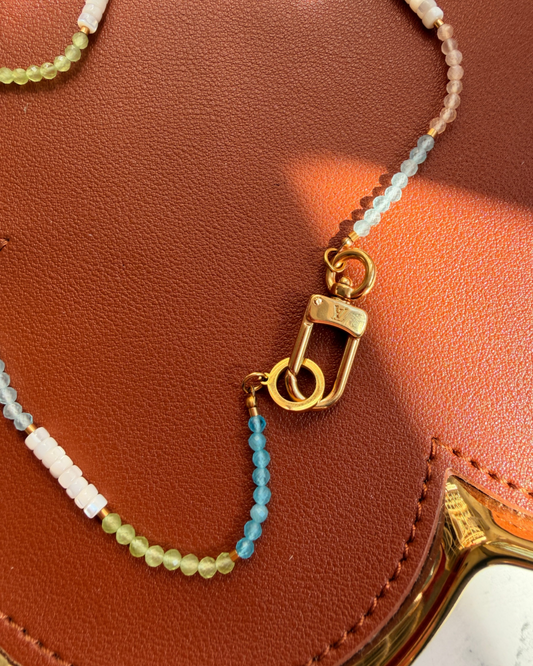 Authentic Louis Vuitton Clasp - Gems Stone Necklace