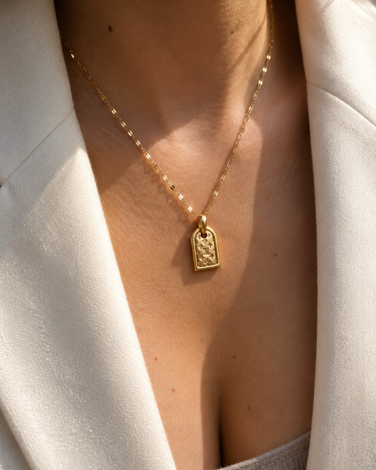 Authentic Louis Vuitton Tag Nanogram Pendant- Reworked Necklace