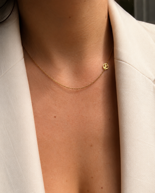 Authentic Louis Vuitton Nanogram Pendant- Reworked Assymetric Necklace