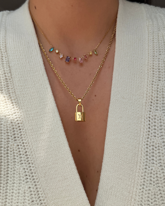 Authentic Louis Vuitton Pendant Padlock Reworked Pendant