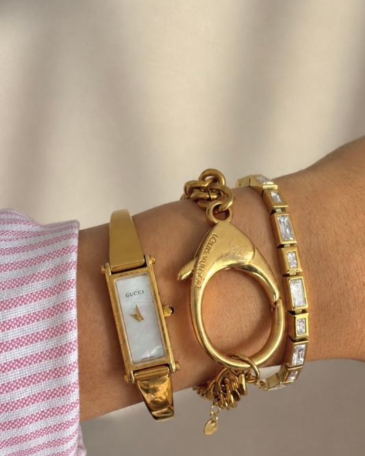 Repurposed Authentic Louis Vuitton Clasp - Bracelet