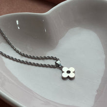 Load image into Gallery viewer, Authentic Louis Vuitton Raye Cabas Flower Pendant- Reworked Necklace