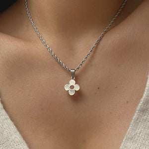 Authentic Louis Vuitton Raye Cabas Flower Pendant- Reworked Necklace