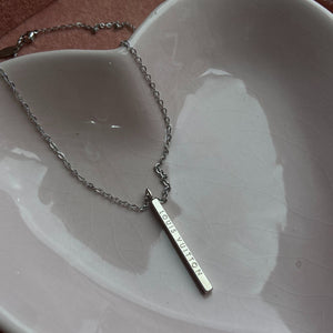 Authentic Louis Vuitton Raye Cabas Silver Pendant- Reworked Necklace