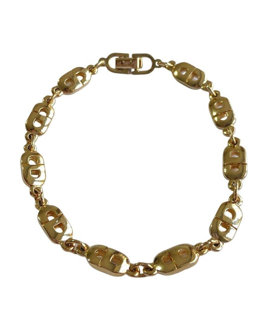 Authentic Dior CD Pendant- Reworked Diamante Bracelet