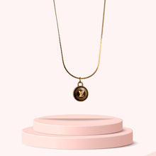 Load image into Gallery viewer, Authentic Louis Vuitton Nude Logo Chocolate Pendant Necklace