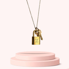 Load image into Gallery viewer, Louis Vuitton Padlock &amp; 2 Keys -Necklace with Single Chain