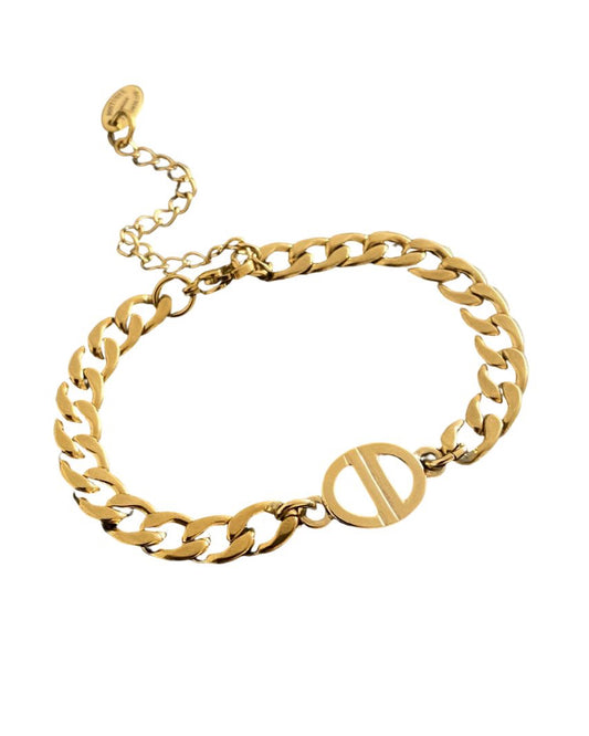 Authentic Mini Dior pendant -Repurposed Bracelet