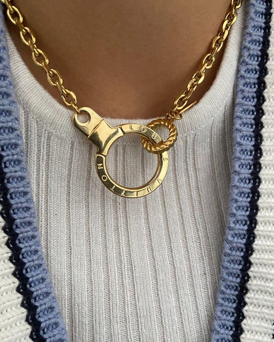 Authentic Louis Vuitton Round- Reworked Necklace - Boutique SecondLife