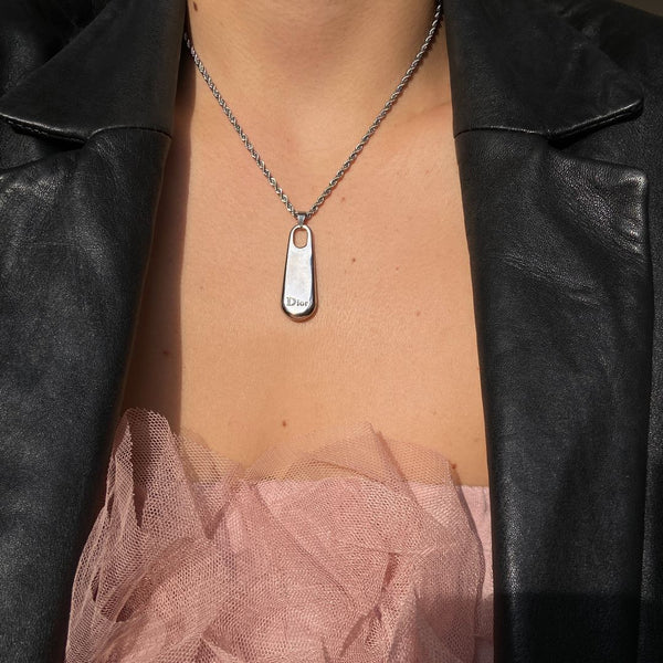 Authentic Big Dior Zip pendant - Reworked Necklace