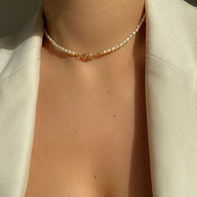 Load image into Gallery viewer, Authentic Mini CD Pearls Dior pendant -Repurposed Pearls Choker