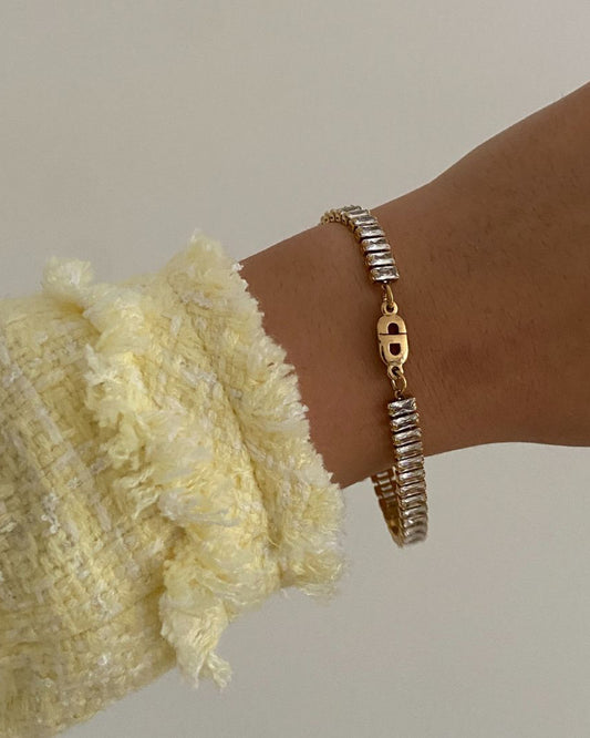 Authentic Dior CD Pendant- Reworked Diamante Bracelet