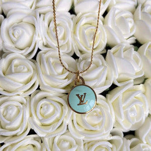 Authentic Louis Vuitton Logo Mint Pendant- Necklace - Boutique SecondLife
