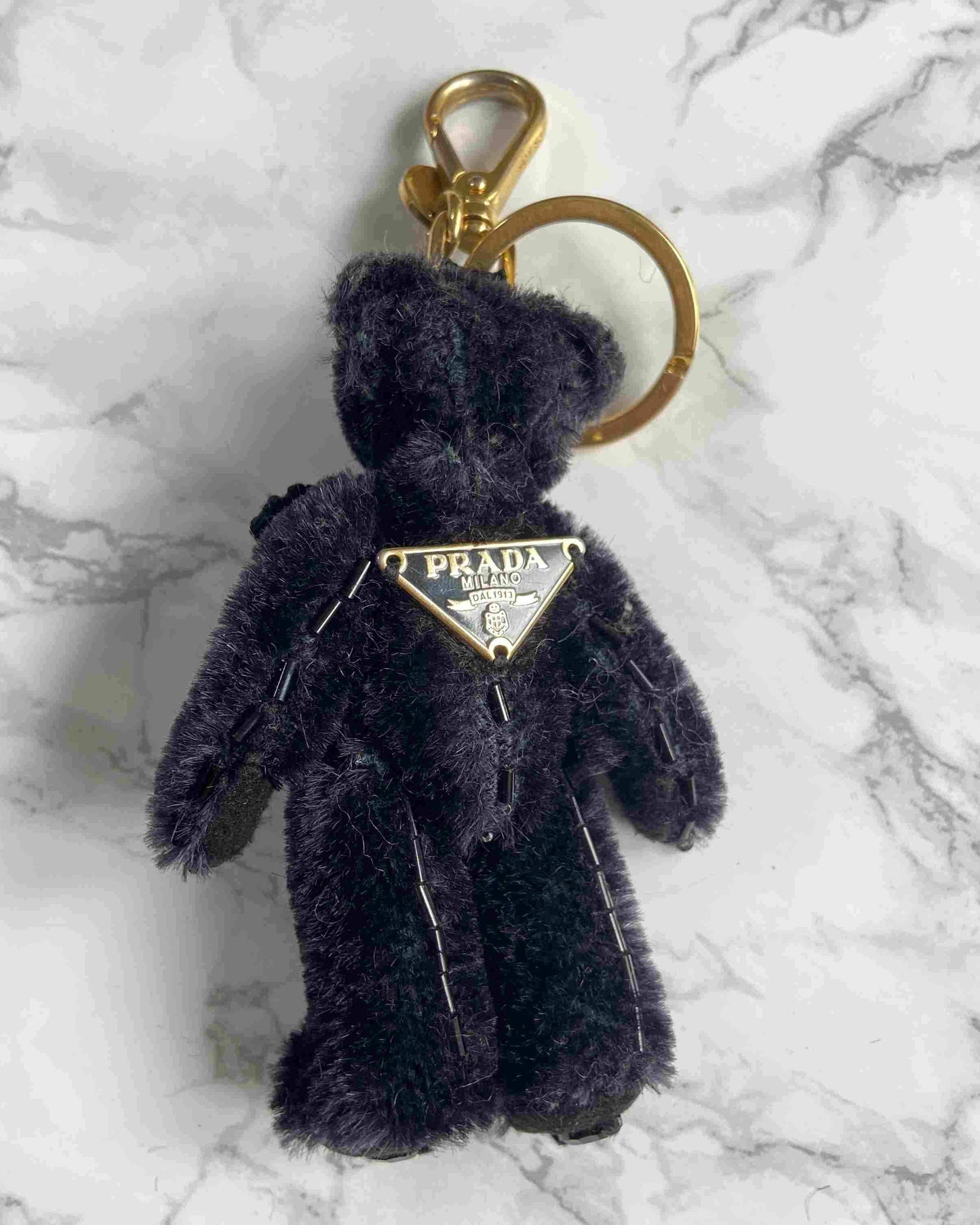 Repurposed Authentic Prada Black tag - Necklace - Boutique SecondLife