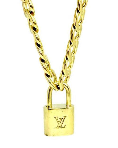 Louis Vuitton Padlock with Chunky Chain Necklace - Boutique SecondLife