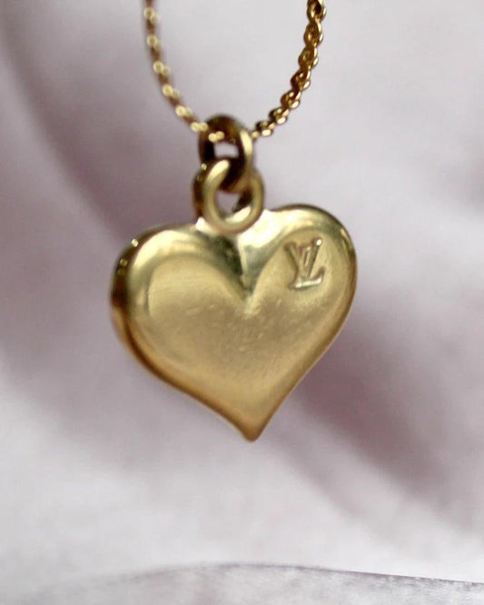 Authentic Louis Vuitton Heart Pendant- Necklace - Boutique SecondLife