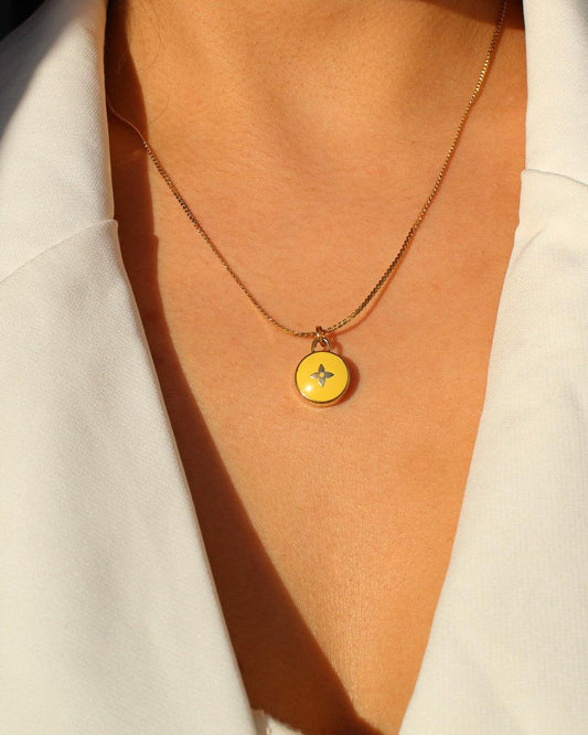 Authentic Louis Vuitton Yellow Pendant- Necklace - Boutique SecondLife