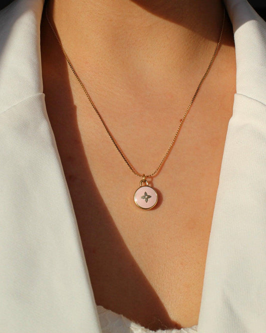 Authentic Louis Vuitton Mini Blush Pendant- Necklace - Boutique SecondLife