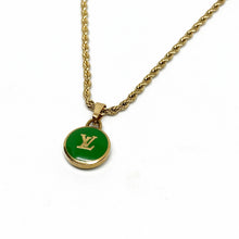 Load image into Gallery viewer, Authentic Louis Vuitton Logo Green Pendant- Necklace - Boutique SecondLife