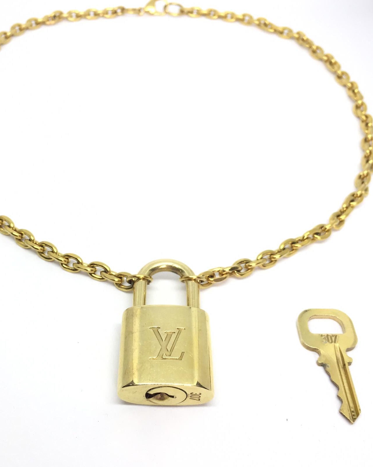 Louis Vuitton Padlock with Rolo Chain Necklace - Boutique SecondLife