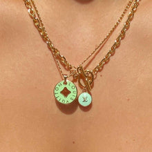 Load image into Gallery viewer, Authentic Louis Vuitton Logo Mint Pendant- Necklace Pastilles Pendant - Boutique SecondLife
