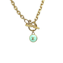 Load image into Gallery viewer, Authentic Louis Vuitton Logo Mint Pendant- Necklace Pastilles Pendant - Boutique SecondLife