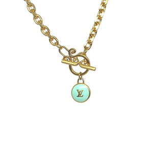Authentic Louis Vuitton Logo Mint Pendant- Necklace Pastilles Pendant - Boutique SecondLife