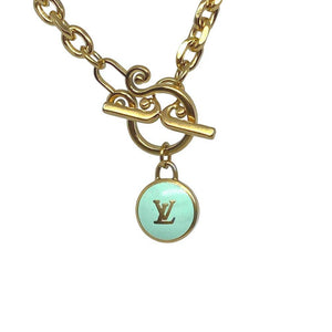 Authentic Louis Vuitton Logo Mint Pendant- Necklace Pastilles Pendant - Boutique SecondLife