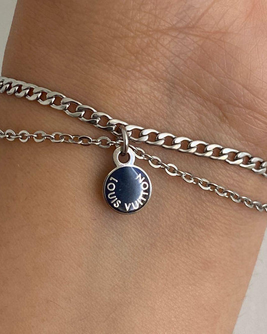 Authentic Louis Vuitton Mini Pendant - Reworked Bracelet - Boutique SecondLife
