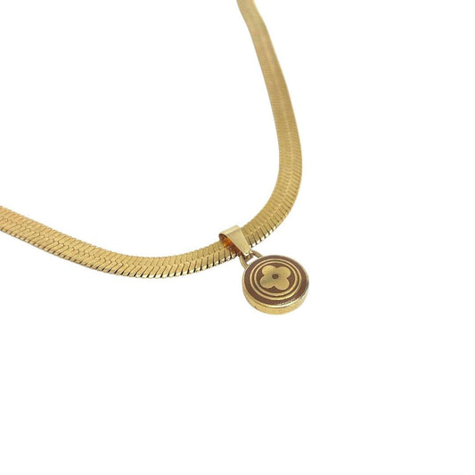 Authentic Louis Vuitton Pastilles Light Brown Pendant Necklace - Boutique SecondLife