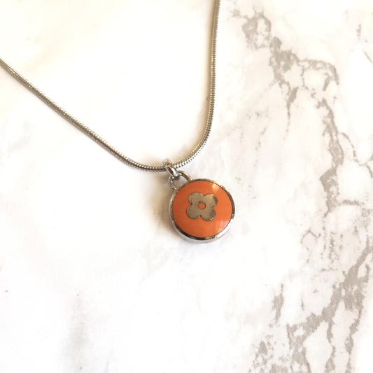 Reworked Clover Orange Pendant - Boutique SecondLife