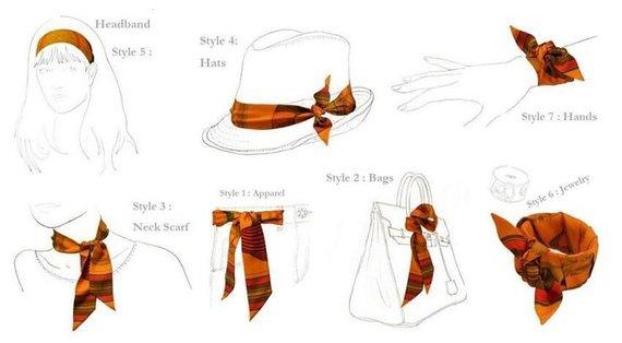 Boutique SecondLife - Scarf handbag handle bag
