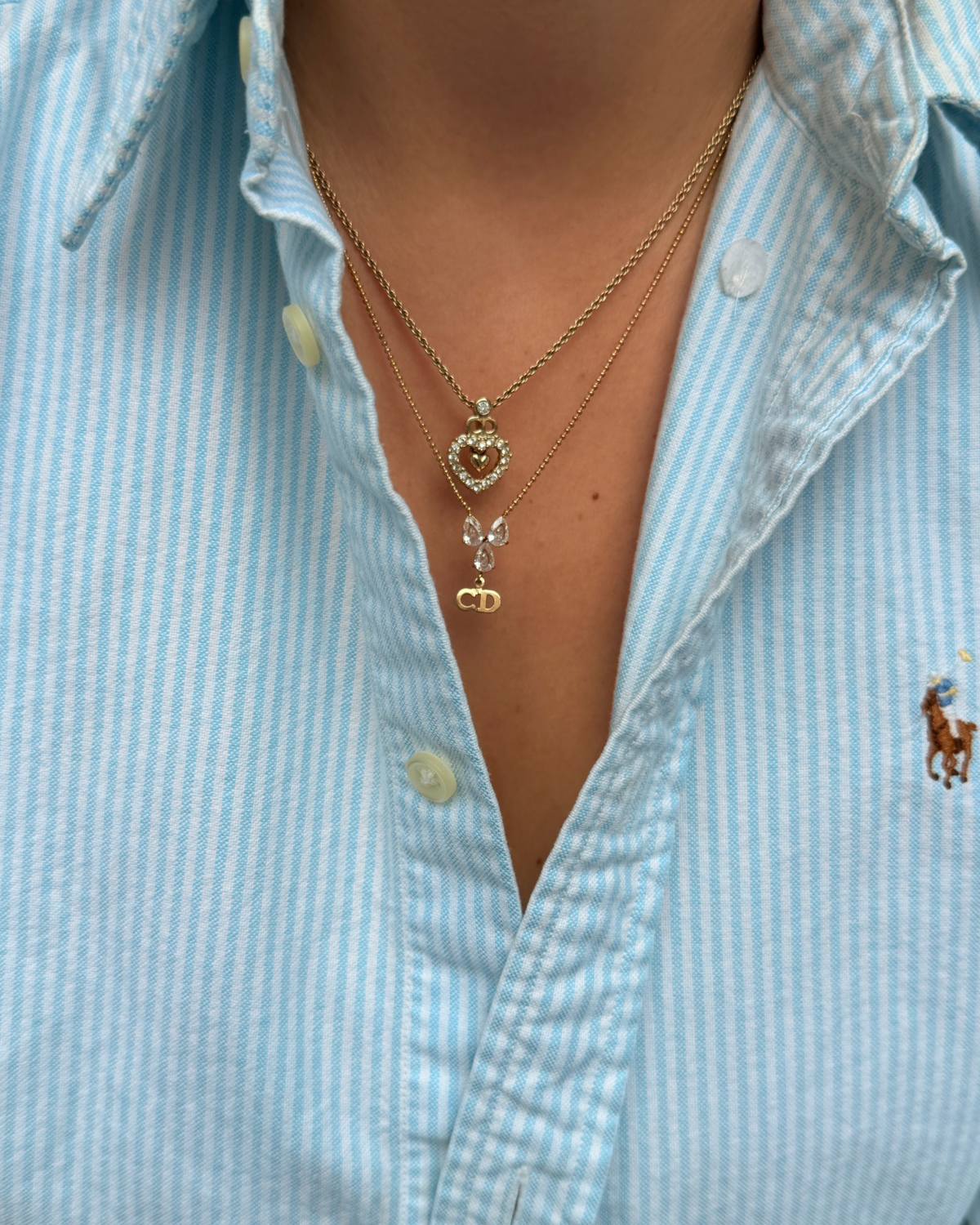 Authentic Dior Mini Cd - Reworked Necklace